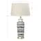 Hello Honey® Black & White Striped Ceramic Table Lamp